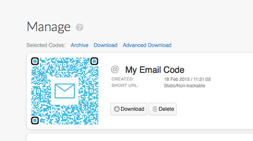 how to get qr code for my email