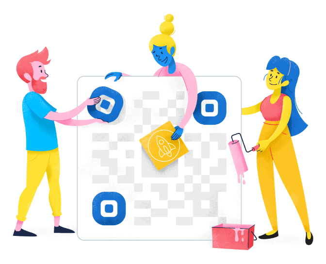 Illustration of a custom QR Code