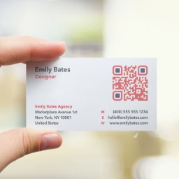 Example usage of a QR Code on a business card.
