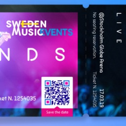 Example usage of a QR Code on a music festival poster.