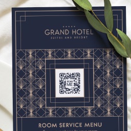Example usage of a QR Code in a hotel’s room service menu.