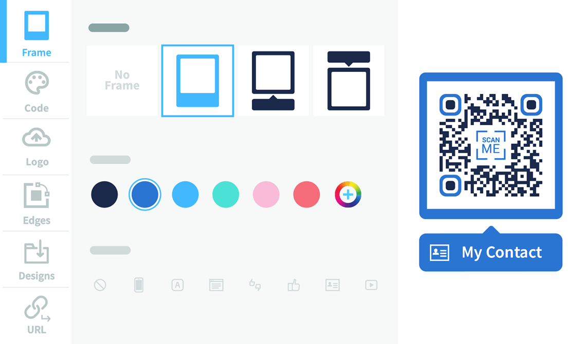 Customize your QR Codes by adding frames, colors, and logos with QR Code Generator PRO.