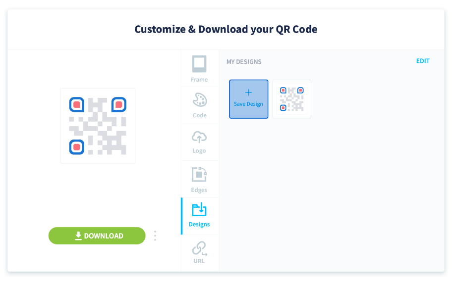 Save your design so you can reuse it later