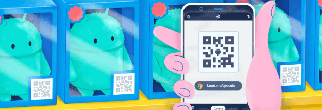 How to scan QR Codes with Android phone illustration.