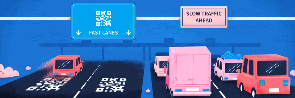 The purpose of QR Codes illustration