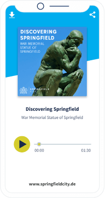 A QR Code landing page of an MP3 audio guide of a city’s history.
