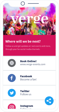 A QR Code landing page that displays a feedback form for guests to fill out at an event.