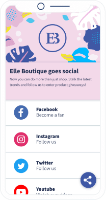 A QR Code landing page that displays a discount coupon to be redeemed at a retail store.