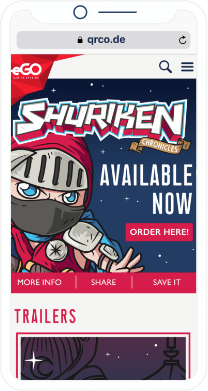 A fictional web page from a gaming studio that advertises the latest game in the market.
