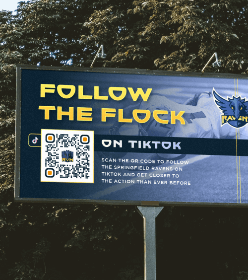 Creative TikTok QR Code idea on banners.