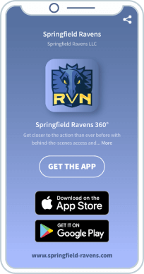 Ravens app download landing page.