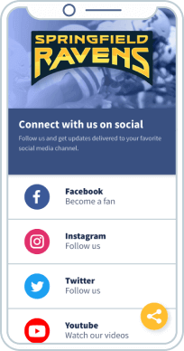 Sport Teams feedback landing page.