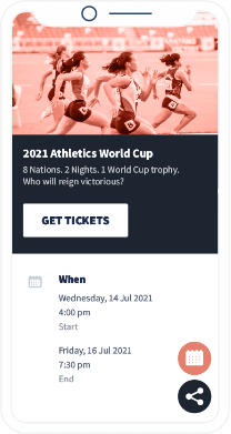 QR Code landing page with event information.