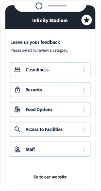 Mobile-optimized QR Code landing page for attendees to offer feedback on the go.