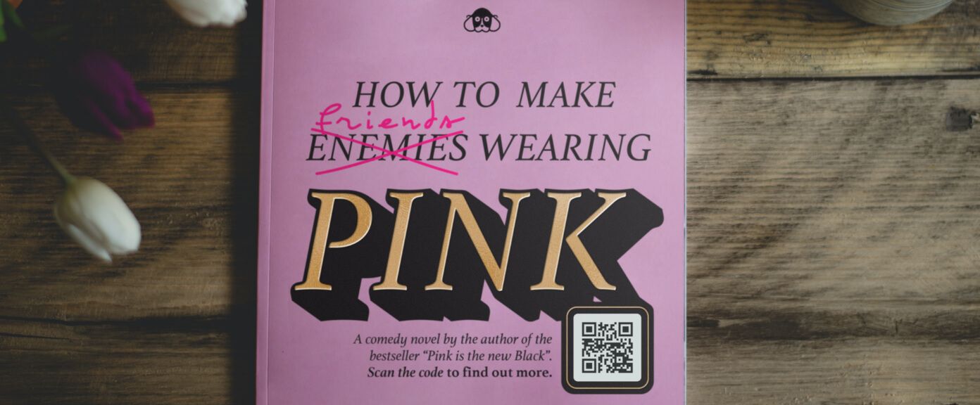 A self-help book cover with a QR Code that links to its Facebook page to increase likes and followers.