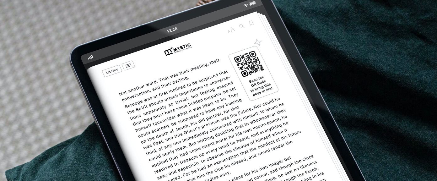 QR Code idea on an ebook to encourage interactivity.