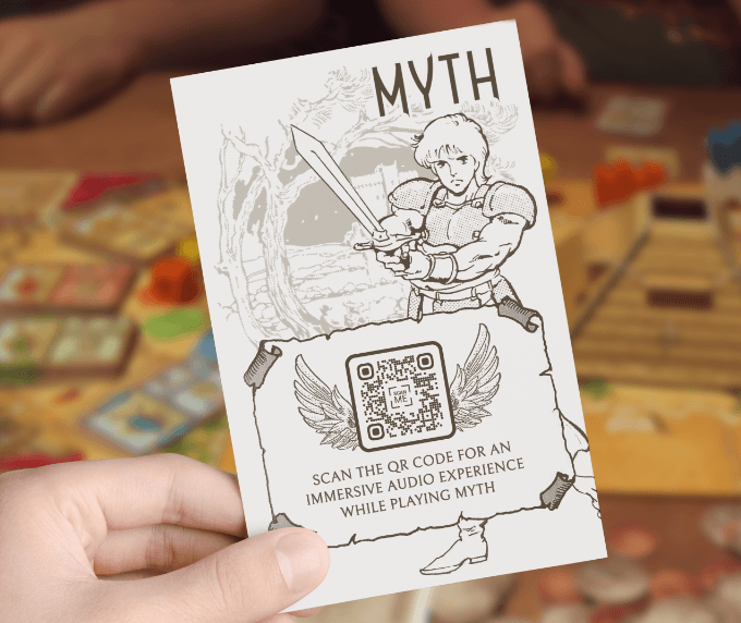 QR Code idea on a tabletop game that offers digital immersive experience