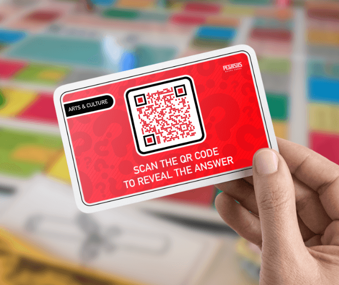 QR Code idea on a tabletop game that reveals answers to riddles