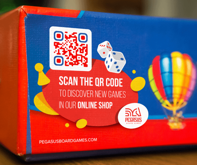 QR Code idea on a tabletop game that links to an online shop
