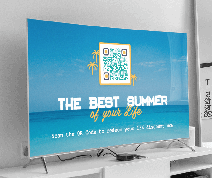 QR Code idea on a TV advertisement from a tourism agency.