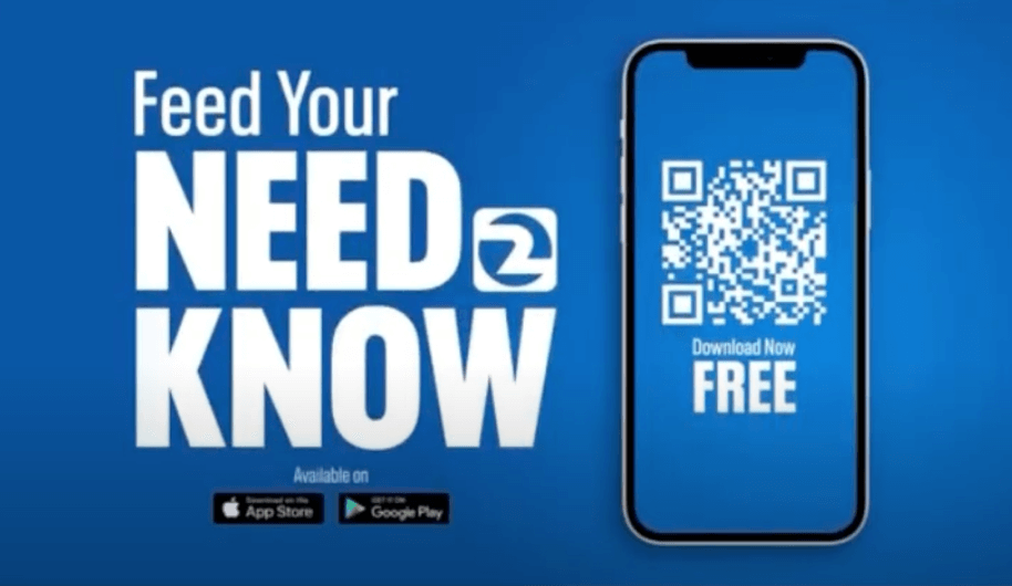 QR Codes in TV commercials promotes Need 2 Know mobile app