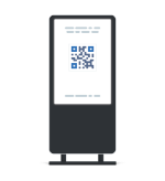 QR Code idea on a digital display