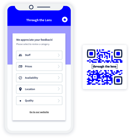 A Feedback QR Code landing page example