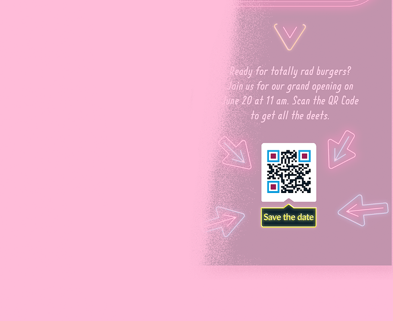 Event QR Code idea on a flyer to promote an event