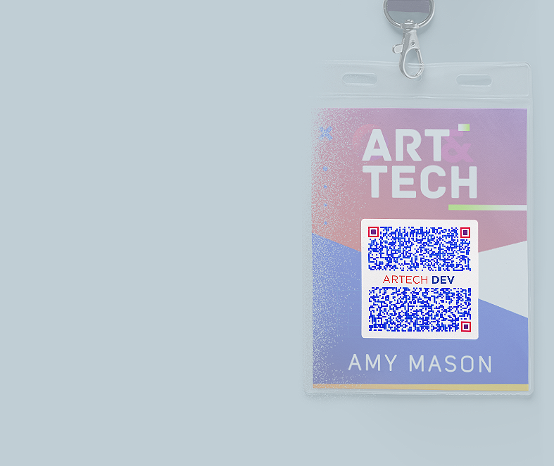 vCard QR Code idea on a staff or employee badge